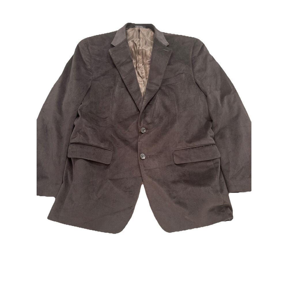 Chaps Ralph Lauren Brown Sport Coat Velvet Jacket Blazer 42L